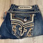 Rock Revival  Kai Capri crop cropped Women's Blue Jeans denim Photo 0
