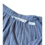 Lush Clothing Lush Blue Eventide Button Front Flutter Sleeve Blouse Womens Plus Size 1X | 19-2 Photo 3