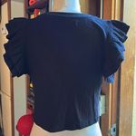 DELUC Zayn Ruffle Top. XS. NWOT ♡ Black Photo 4