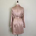 L'Academie Pink Satin Double Breasted Button Blazer Dress, Sz Medium Photo 6