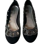Nicole Miller Nicole Black Beaded Cut Out Ballet Flats Photo 0