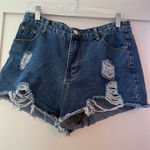 SheIn Large Jean Ripped Shorts Photo 0