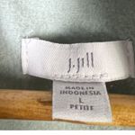 J. Jill Plaid Fleece Vest Womens Size LP Blue Zip Front Pockets Cabincore Rustic Gray Size L Photo 5