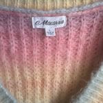 Beginning Boutique Boutique Rainbow Colorful Knit V-Neck Sweater Photo 5