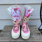 Superga Womens 2361 Tiedye Cotu Paura Red Coral / White ombat Boots W9 1/2/M8 Photo 1