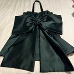ZARA Black Satin Dress with Bow Detail Photo 3