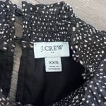 J.Crew Black Polka Dot Long Sleeve Dress with ruffle and metallic accents XXS Photo 4