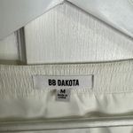 BB Dakota Evereve  White V-Neck Ruffle-Sleeve Shift Dress W1870 Sz M Photo 5