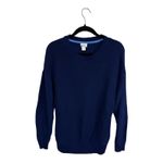 Stylus Navy Blue Crewneck Textured‎ Knit Pullover Sweater Women's Size XL Photo 1