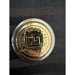 Fendi  Brown Pequin Striped Clutch Bag Black/Brown VTG Photo 1