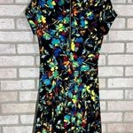 Parker  Bold Floral Print Short Sleeve Fit and Flare Dress Size S Photo 6