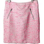 Halogen  Pink Eyelash Tweed Zip Pocket Pencil Skirt 8 Photo 0