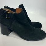 Franco Sarto  black suede ankle boots block heel women’s size 8.5 business casual Photo 0
