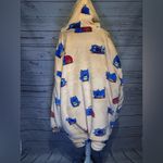 Oodie Cat Print Oversized Hoodie Blanket Peach XXL for Age 14+ Blue Photo 4