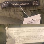 ZARA Trafaluc Relaxed Side Strip Leg Trouser Pants Ankle Zip Up XS Olive Green Photo 8