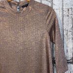 Three Pink Hearts NWT  gold metallic shimmer swing dress Photo 4