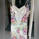 Night Way multi color flor print high low off shoulder midi maxi dress 2 Photo 6