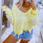 Blank Paige Yellow Star Pattern Sweater Photo 5