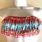 Fringed Bandeau Bikini‎ Top Blue Photo 4