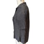 esby Julie Striped Cotton Button Down in Black & White Size XS X Photo 3
