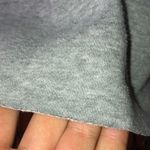 Nike crop top hoodie size XL gray and white athletic top workout sweatshirt Photo 2