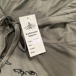 Kathmandu Imports Olive Green Hoodie with Peace Symbol Graphic Size L Photo 2