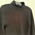 Aerie Blizzard Waffle Mockneck T-Shirt Womens Large Black Cropped Preppy Classic Photo 5