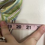 J. Crew Woman's Y2K Green Striped Button Down Long Sleeve Shirt Size Medium Photo 2