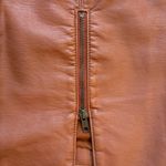 Free People Midnight Magic Vegan Leather Buckle Zipper Slit Mini Skirt Brown 6 Photo 1