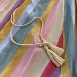 Torrid Pastel Stripes M Challis Off Shoulder Midi Dress Size 2X Pockets Tassels Photo 8