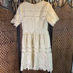 Polagram  Cream Lace Dress Size L Photo 5