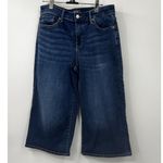 NYDJ Jeans Womens High Rise Wide Leg Capri Medium Wash Caliente Blue Size 6 Photo 3