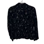 Covington  velvet 16 black embroidered floral strawberry plus size blazer office Photo 1