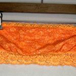 PINK - Victoria's Secret Victoria's Secret PINK Sequin Lace Orange Bandeau Unpadded Strapless Bra Size L Photo 0