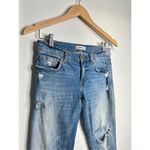ZARA  Women Pants Womens‎ Blue Distressed Jeans Size 2 Premium Denim Photo 3