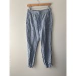 Athleta Retreat Linen Jogger Chambray Blue Drawstring Size 6 Beach Resort wear Photo 2
