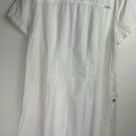 Lole Linen Cotton Blend Shirt Dress Sz 8 White Button Snap Boho Lagenlook Photo 14
