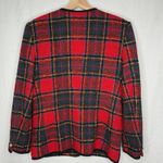 Talbots VTG‎  Red Tartan Plaid Wool Blazer Jacket Womens 8 Academia Preppy 90s Photo 1