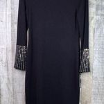 Calvin Klein  Size Small Embellished Mirror Tiles 3/4 Bell Sleeve Sweater Dress Photo 0