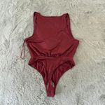 NWOT Intimately Free People Bodysuit XS Drape Cowl Neck First Choice Wild Ginger Red Photo 5