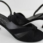 Van Eli Laban Black Fabric Open Toe Slingback Heel Size 6 Photo 1