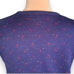 Vintage 90s Knit Sweater Vest Navy Blue Maroon Abstract Geometric Unisex Medium Photo 4