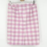 J.Crew NO. 2 Womens Size 4 Pink White Gingham Checkered Pencil Skirt Career Photo 7