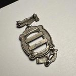 Frame Signed Danecraft I Love My Cat Photo  Kitty Bowl Brooch Pin Pewter Tone Photo 5