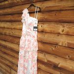 Mac Duggal  55810 Womens Floral Ruffle One Shoulder Gown Dress Photo 9