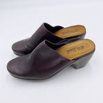NAOT Eden Dream Leather Mule Clog Deep Brown Purple Women's Size 38 US Size 7 Photo 3