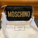 Moschino NWT Logo-print Zipped Chain Shoulder Bag Photo 4