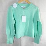 Hill House The Cropped Sylvie Sweater Size Large Ocean Wave Merino Wool Photo 0