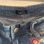 Rue 21 Floral stitched jean shorts Photo 1