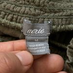 Aerie  Off Shoulder Boho Crop Top Women’s Medium Green Smocked Peasant Blouse Photo 2